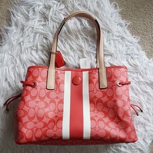 Gorgeous watermelon red Coach bag - new with tags